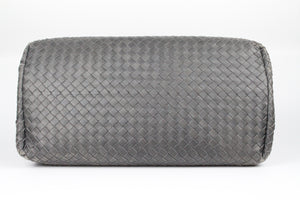Bottega Veneta Borsa Roma in pelle intrecciata grigia