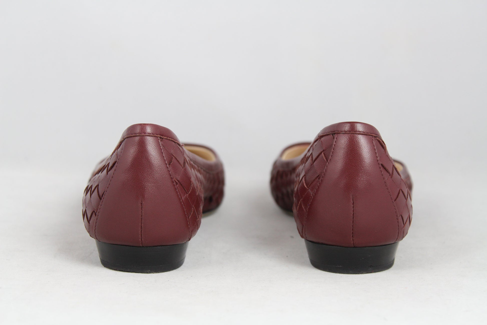 Bottega Veneta Ballerine in pelle intrecciata bordeaux - N. 37 -  lesleyluxuryvintage