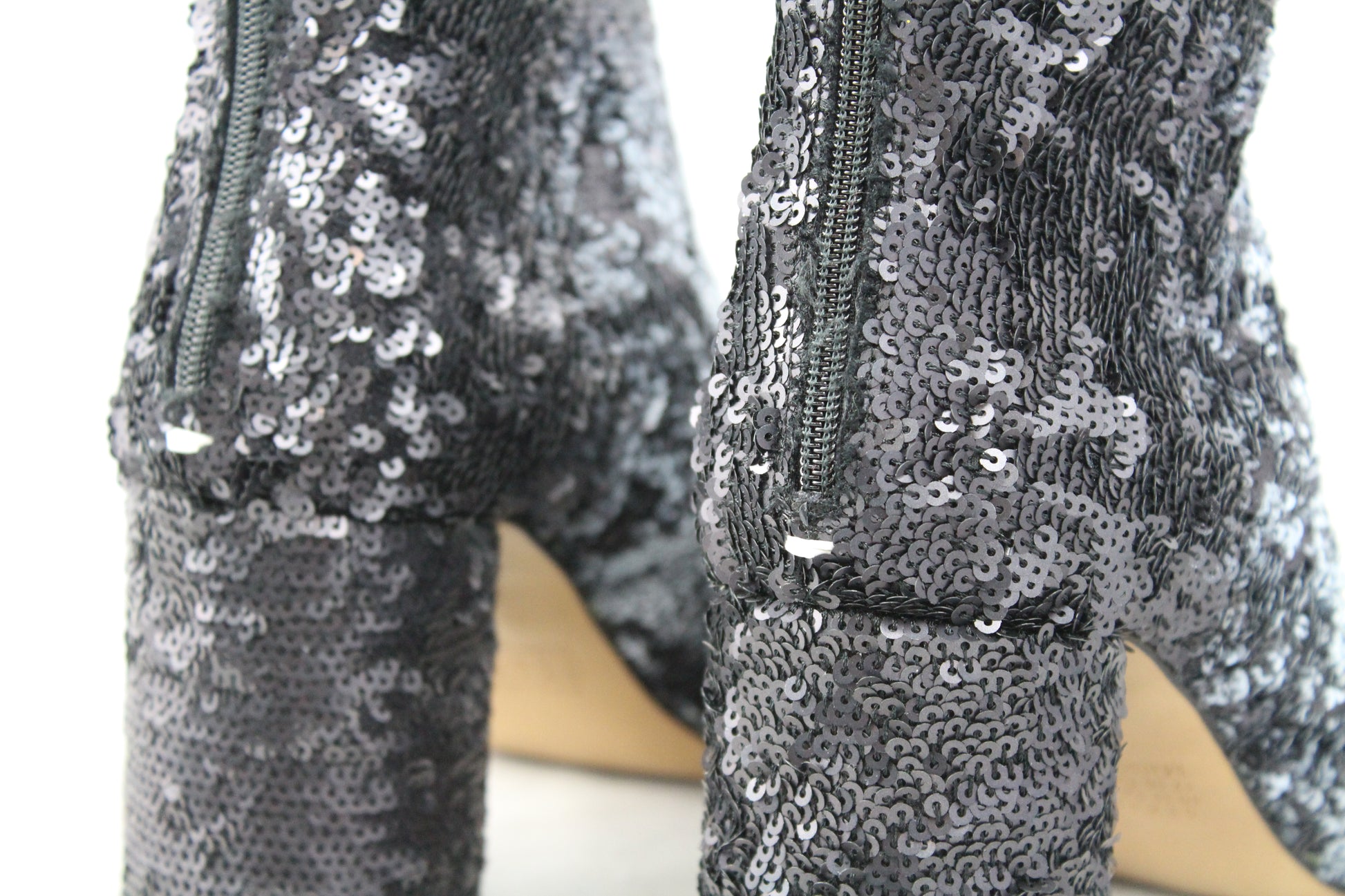 Martin Margiela Tronchetto con paillettes blu sfumate - N. 37 -  lesleyluxuryvintage