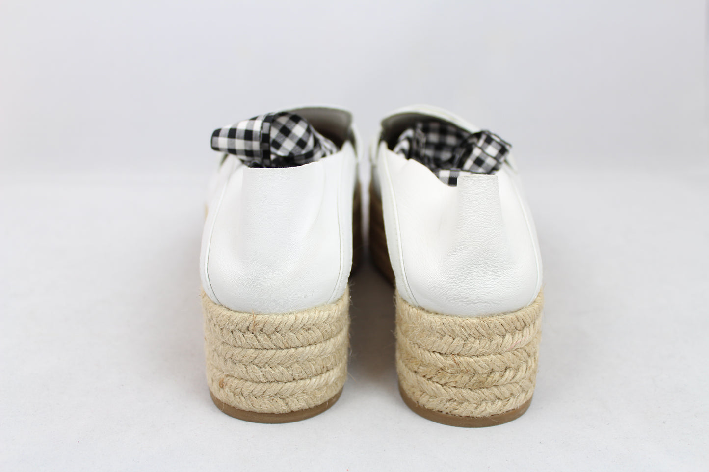 Miu Miu Scarpe Espadrillas platform in pelle bianca con lacci - N. 38 -  lesleyluxuryvintage