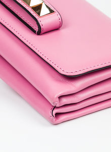 Valentino Borsina Va Va Voom in pelle Rosa con studs