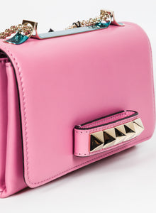 Valentino Borsina Va Va Voom in pelle Rosa con studs