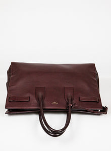 Saint Laurent Borsa Sac de jour Large in pelle color prugna