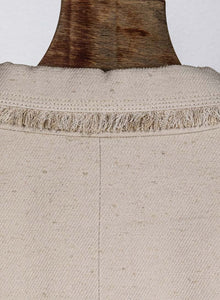 Chanel Giacca in lino colore panna frange - Tg. 44 -  lesleyluxuryvintage