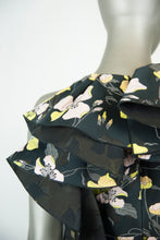 Load image into Gallery viewer, Giambattista Valli Abito nero con fantasia fiori gialli e rosa - Tg. 44 -  lesleyluxuryvintage
