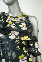 Load image into Gallery viewer, Giambattista Valli Abito nero con fantasia fiori gialli e rosa - Tg. 44 -  lesleyluxuryvintage

