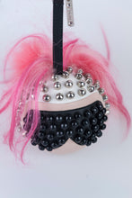 Load image into Gallery viewer, Fendi Portachiavi Karlito Punk con capelli cresta rosa shocking
