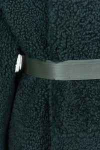 Celine Montone lungo verde muschio con cintura - Tg. 40 -  lesleyluxuryvintage