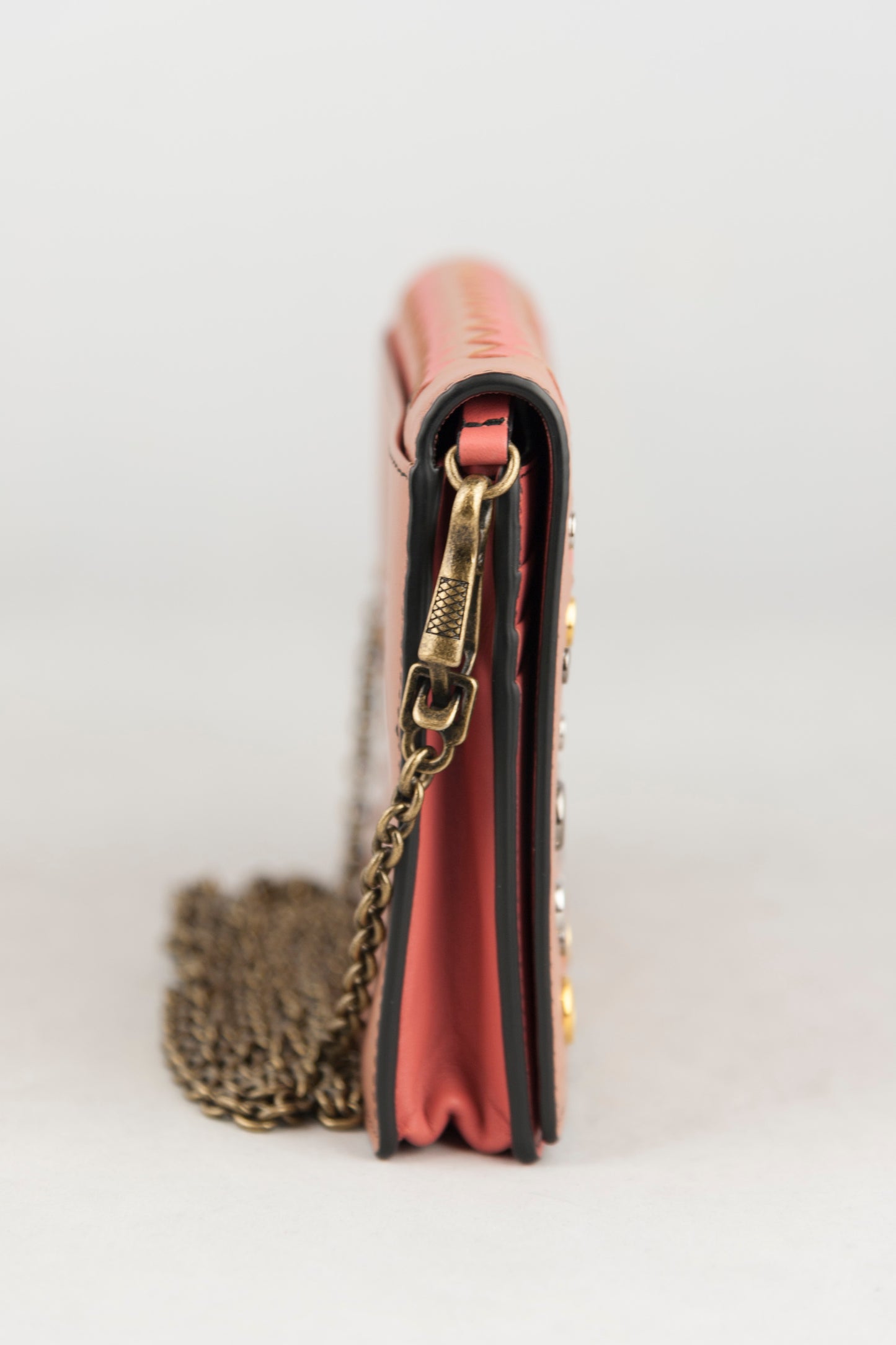 Bottega Veneta Wallet on chain Parme in pelle rosa